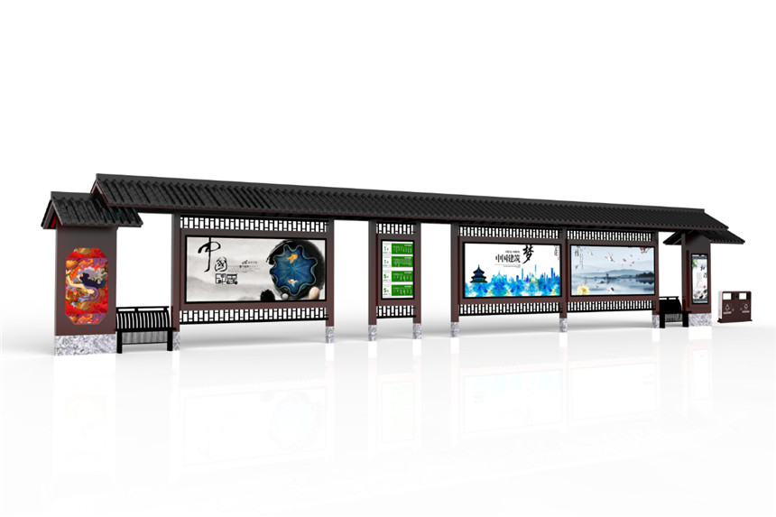 仿古公交候車亭